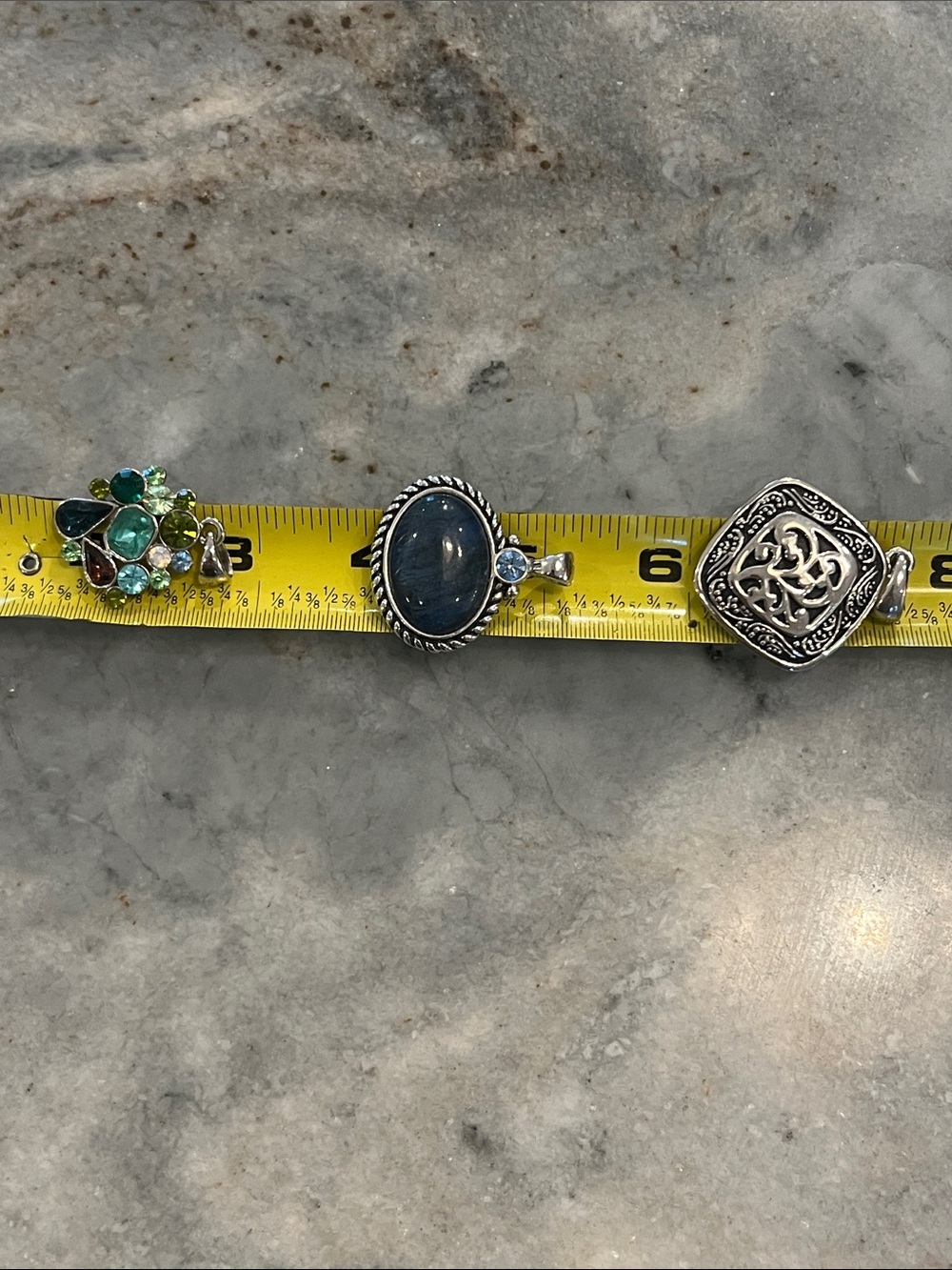 Lia Sophia Slide (Bundle or each)— Multi-Gem, Silver Pendant, Denim Oval - Picture 10 of 10